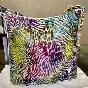 🐊🔥NWT Brahmin Katie in Wild Croc Embossed Leather🔥🐊